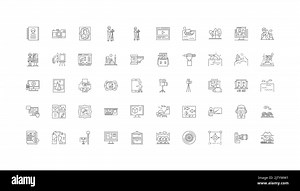 Photo ideas, linear icons, line signs set, vector collection Stock Vector Image & Art - Alamy