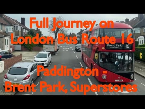 Full Journey on London Bus Route 16 | Paddington - Brent Park, Superstores