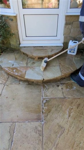 How to clean your Indian Stone #montymiracle #diy #youtubeshorts #clean #stone #garden #cleaning