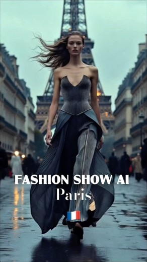Virtual models walk the Paris runway! 👗🇫🇷#shorts