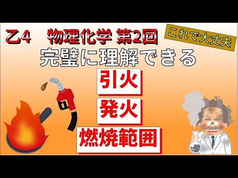～難しい？これで大丈夫～ 危険物乙4物理化学 ～第2回 引火、発火、燃焼範囲～
