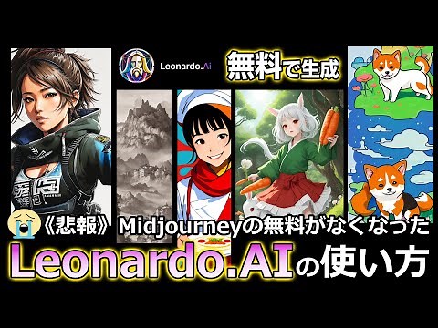 【Leonardo.AI】悲報！Midjourneyの無料が使えなくなったので、無料でAI画像が作れるレオナルド.Aiを紹介します。申込み方法＆使い方、初心者向け解説。