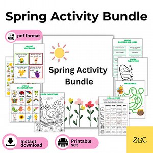 Spring Activity Pack for Kids | Printable Spring Worksheets for Preschool