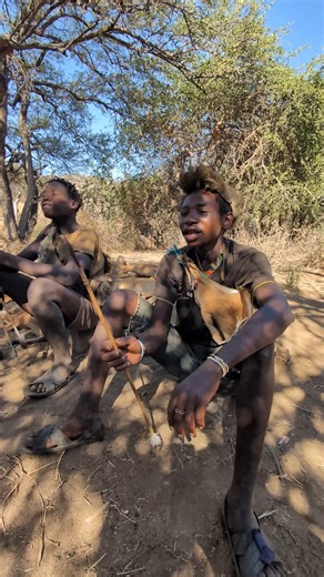 Hadzabe Tribe Adventures on Instagram: "Hadzabe Tribe bushmen practicing English language in the bush by telling stories 🥰"