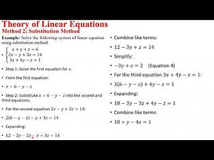 Substitution Method (Linear Algebra): Easy tricks for solving systems of linear equation