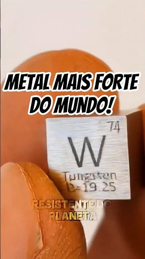 O metal mais resistente do mundo! 😳🔥 Conheça o TUNGSTÊNIO #curiosidades #shorts #ciencia
