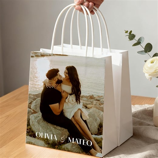 Custom Photo Gift Bags/photo Gift Bag/personalized Wedding Photo Gift Bag/custom Birthday Gift Bag/custom Gift Bag for Special Events - Etsy Australia