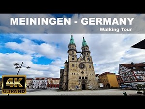 🇩🇪 Meiningen GERMANY - 4K City Walking Tour