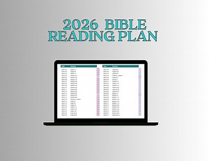 2026 KJV Bible Reading Plan Excel or PDF Daily Scripture Guide - Etsy