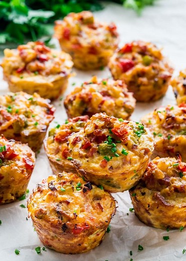 Leftover Ham and Cheese Breakfast Muffins