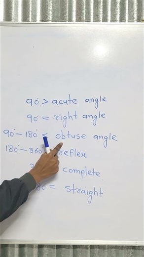 Types of Angles in 30 Seconds ⚡ | Angles Trick to Remember #maths #education #mathtricks #viral