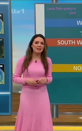 Laura Tobin: pretty in pink ‪@gmb‬ #gmb #itv #ukfemalecelebs