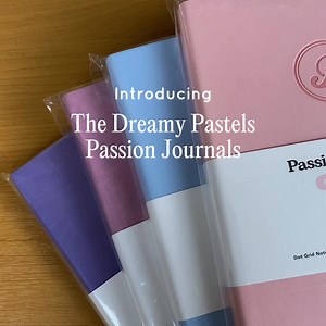Your favorite planner just got dreamier. ☁️ Meet the new and updated Passion Journals in Pink, Lilac, Blue, and Periwinkle. The reimagined inner pages are designed to help you map out goals that feel achievable and inspiring. Having a hard time choosing which color you want? Buy 3, and get 1 for free to have them all. 🩷💙💜 | Passion Planner