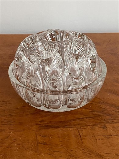 Vintage French Clear Glass Flower Frog, Made in France Reims, Flower Holder, Florists Tool - Etsy