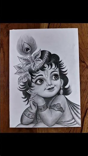 # krishna sketches ✨️ #shorts #3d #trending #art