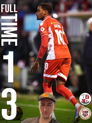 🔴⚪Crawley 1 - 3 Bromley 🔴⚪ Review on the game between Crawley Town FC and Bromley FC. - Very poor throughout the game, confidence looks shot to bits. - Same mistakes keep happening, giving the ball away so cheapley, not switching on, not closing down men, literally the basics of football. - Bromley were solid to be fair, just turned up, done their business, got the 3 points and went home. Its clear they are a club on the rise. - Unfortunatly some players are not good enough, something has to c