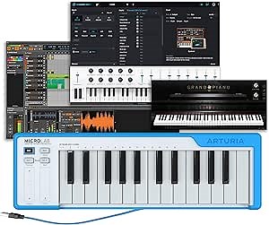 Arturia Microlab Smart 25-Key Midi Controller (Blue)