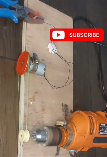 drill and dc motor | generating power
