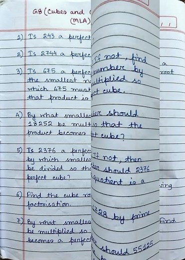 ICSE Grade 8 Mathematics Cubes and Cube Roots Worksheet (MLA)