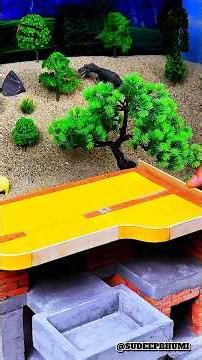 Building a V-Shaped Tiny House with Mini Bricks! #miniature #diy #tinyhouse