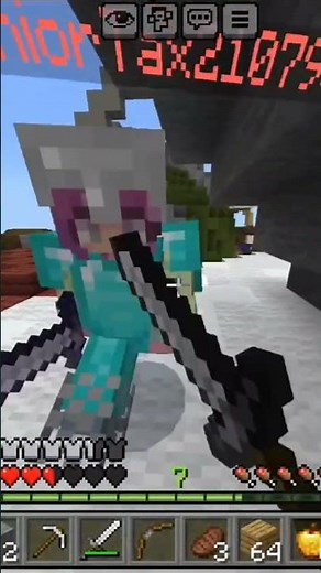 Minecraft sky wars in action