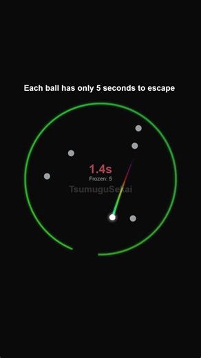 Can the ball escape in 5 seconds?