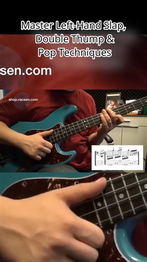 2.4K views · 447 reactions |  Slap Lick #2 – Master Left-Hand Slap, Double Thump & Pop! Funk power unlocked!  Left-hand slap + double thump + pop = pure groove energy.  Full version on YouTube! #slapbass #basslesson #funkybass #basstechnique #bassgroove #Basslove | Bass Love | Facebook