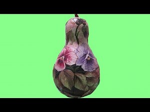 Como decorar uma cabaça facilmente, venha ver ♥