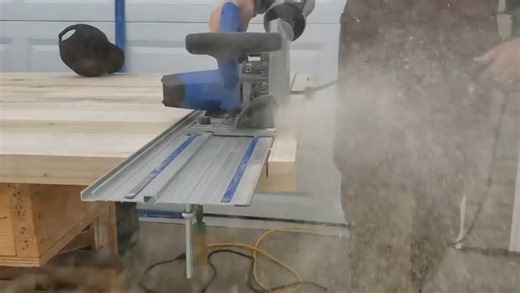 5.1K views · 75 reactions | Do you own a track saw? They're great for getting precise cuts in large panels! @baynecustomwoodworking used our Adaptive Cutting System Saw & Guide Track to trim this massive 80” x 48” poplar desktop. He made a couple of passes to get a clean cut in the 2" thick material. Learn more about our track saw at kregtool.com/shop/cutting/track-saw-cutting/adaptive-cutting-system-saw-guide-track-kit/ACS2000.html?src=1690 | Kreg Tool | Facebook