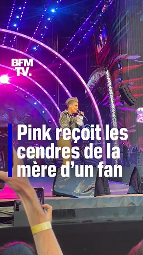 629K views · 2.1K reactions |  En plein concert, la chanteuse Pink reçoit... les cendres de la maman d'un fan #Pink #Concert #BFM #BFMTV | BFMTV | Facebook