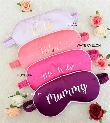 Personalised Luxury Eye Mask, Customised Bride Sleep Mask, Bridesmaid Proposal Gift, Maid of Honour Wedding Gift, Birthday Present, Eyemask - Etsy UK