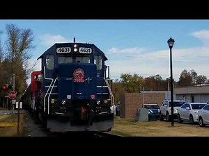 Blue Ridge Scenic Railway Train Arriving in Blue Ridge, Ga.