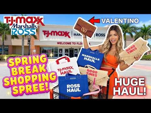 INSANE $5 Deals at TJMAXX Marshalls Ross! Girly Spring Break Shopping Spree & Epic New Finds Haul!