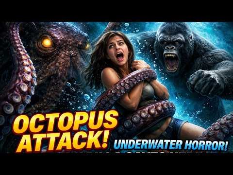 Gorilla vs Giant Octopus – Deep Sea Rescue Battle