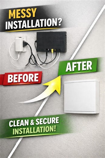 Clean fiber modem installation done the right way ⚡ After the fiber installer left, the setup was messy: • No power outlet • Extension cord hanging on the wall • Modem fixed randomly So I ran a concealed cable from the electrical panel to create a proper outlet, using my Milwaukee automatic wire stripper and cable stripper, then installed a dedicated modem enclosure for a clean and compliant finish. #fblifestyle #diy #homedecor #localbusiness #communityservice #sustainableliving #handcrafted #el