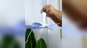 Collapsible Portable Ceiling Fan, Small Ceiling Fan with Light, 3 Speeds & 3 Light Modes, Quiet Collapsible Ceiling Fan USB with DC Motor for Indoor Outdoor Rv Dorm Camping Tent Cubicle (Timer switch)