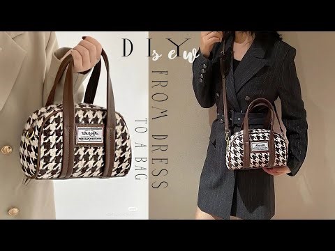 DIY CLOTH RECYCLE Purse Bag sewing from scratch like real brand one