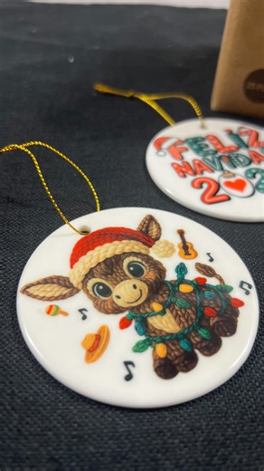 Betzy Flores | Laser Engraving & Crafts Education on Instagram: "✨ Turn blank ceramic ornaments into holiday magic! ✨ Watch how these sublimation ceramic ornaments go from plain to PERFECTLY festive in this quick clip 🎄✨ Ornaments: @pydlife Sublimation Paper: @makerflo_ Heat Press: @htvront Whether you want to create holiday decor, make custom gifts, or add seasonal pieces to your craft biz, this project is so satisfying and easy. 💛 🎁 Perfect for: • Personalized gifts for friends & family 🎀 