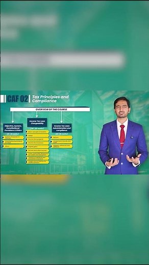Tax Principles & Compliance | CAF 2 by Sir Murtaza Quaid