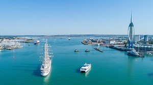 We're honoured that the Algerian Navy sail training ship, El Mellah, has made the first stop on her maiden voyage into Portsmouth 🇩🇿🇬🇧 Commissioned in Algiers in December 2018, she is used for basic navigation and recruit training as well as representing the Algerian Navy in international events. Over the next few days the ship’s company will be able to visit Portsmouth and beyond, before hosting an evening reception on board for both Algerian and Royal Navy guests. #BehindTheWall #GlobalBri