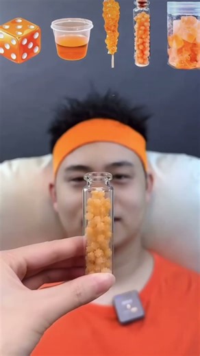 orange 🧡 jelly eating ASMR video #viral #short #meme #trending