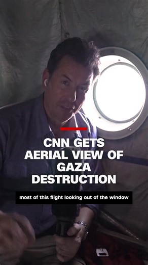 CNN's Matthew Chance joins the Jordanian air force in a flight over Gaza and gets an aerial view of the destruction on the ground after almost two years of war. | CNN International