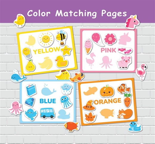 Color Matching Activity for Kids, Toddler Color Printables, Montessori Materials - Etsy