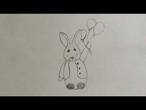 How to draw a Bunny Rabbit (Cartoon) step by step. Speed painting