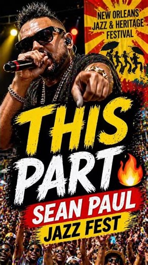 Sean Paul Live at Jazz Fest New Orleans 🔥 Crowd Went Wild