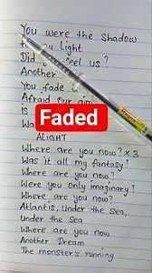 Faded song lyrics by Alan Walker #Faded #alanwalker #shorts #lyrics