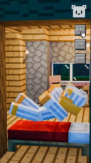 Typical Villager night | Minecraft Animation