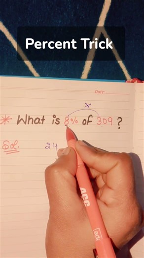 percent Trick 📝✏️#maths #mathstricks #mathematics #class10 #class #youtubeshorts