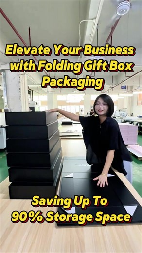 Luxury large black folding gift box for overcoat,black background with uv logo , simple but modern. #giftbox#packagingsupplies #custompackaging #packagingsolutions #packagingdesign #luxurypackaging #blackbox #clothingbrand #foldablebox #flatpack #hautecouture #handbag #overcoat #usa #france #jsbox