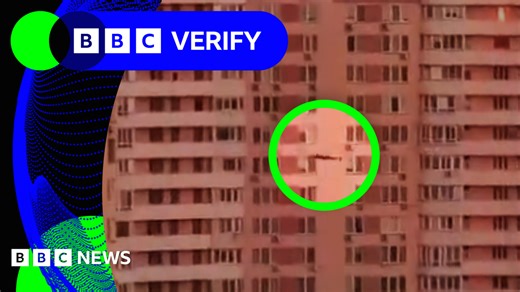 BBC Verify Live: Verified video shows drone hitting Kyiv flats during Russian attack